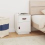 Mesita de noche madera maciza de pino blanco 40x34x55 cm de vidaXL, Mesitas de noche - Ref: Foro24-818307, Precio: 53,62 €, D...