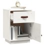 Mesita de noche madera maciza de pino blanco 40x34x55 cm de vidaXL, Mesitas de noche - Ref: Foro24-818307, Precio: 53,62 €, D...