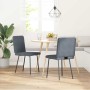 Sillas de comedor 2 unidades terciopelo gris oscuro en Sillas de comedor | Comprar online en Foru.es