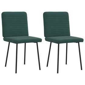 Sillas de comedor 2 unidades terciopelo verde oscuro en Sillas de comedor | Comprar online en Foru.es