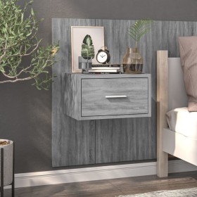 Mesita de noche de pared gris Sonoma de vidaXL, Mesitas de noche - Ref: Foro24-816954, Precio: 39,63 €, Descuento: %
