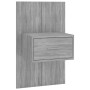 Mesita de noche de pared gris Sonoma de vidaXL, Mesitas de noche - Ref: Foro24-816954, Precio: 39,63 €, Descuento: %