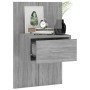 Mesita de noche de pared gris Sonoma de vidaXL, Mesitas de noche - Ref: Foro24-816954, Precio: 39,63 €, Descuento: %