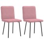 Sillas de comedor 2 unidades terciopelo rosa en Sillas de comedor | Comprar online en Foru.es