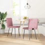 Sillas de comedor 2 unidades terciopelo rosa en Sillas de comedor | Comprar online en Foru.es
