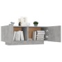 Mesita de noche madera de ingeniería gris hormigón 100x35x40 cm de vidaXL, Mesitas de noche - Ref: Foro24-3082769, Precio: 54...