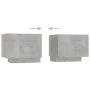 Bedside table made of gray concrete engineered wood, 100x35x40 cm. by vidaXL, Nightstands - Ref: Foro24-3082769, Price: 53,68...