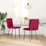 Sillas de comedor 2 unidades terciopelo rojo tinto en Sillas de comedor | Comprar online en Foru.es