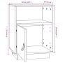 Mesita de noche madera maciza de pino 40x34x55 cm de vidaXL, Mesitas de noche - Ref: Foro24-818315, Precio: 64,57 €, Descuent...