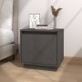 Mesitas de noche 2 uds madera maciza de pino gris 40x30x40 cm de vidaXL, Mesitas de noche - Ref: Foro24-813310, Precio: 55,28...