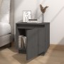 Mesitas de noche 2 uds madera maciza de pino gris 40x30x40 cm de vidaXL, Mesitas de noche - Ref: Foro24-813310, Precio: 55,28...