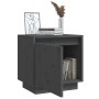 Mesitas de noche 2 uds madera maciza de pino gris 40x30x40 cm de vidaXL, Mesitas de noche - Ref: Foro24-813310, Precio: 55,28...