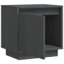 Mesitas de noche 2 uds madera maciza de pino gris 40x30x40 cm de vidaXL, Mesitas de noche - Ref: Foro24-813310, Precio: 55,28...