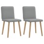 Sillas de comedor giratorias 2 unidades tela gris claro en Sillas de comedor | Comprar online en Foru.es