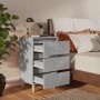 Mesita de noche patas madera maciza gris hormigón 40x35x69 cm de vidaXL, Mesitas de noche - Ref: Foro24-805895, Precio: 49,76...