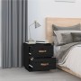 Mesitas de noche 2 uds madera maciza de pino negro 40x34x45 cm de vidaXL, Mesitas de noche - Ref: Foro24-818334, Precio: 82,0...