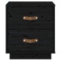 Mesitas de noche 2 uds madera maciza de pino negro 40x34x45 cm de vidaXL, Mesitas de noche - Ref: Foro24-818334, Precio: 82,0...