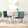 Sillas de comedor 2 unidades tela verde oscuro en Sillas de comedor | Comprar online en Foru.es