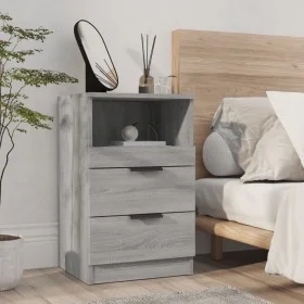 Mesita de noche madera contrachapada gris Sonoma de vidaXL, Mesitas de noche - Ref: Foro24-817041, Precio: 69,19 €, Descuento: %