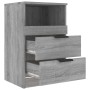 Mesita de noche madera contrachapada gris Sonoma de vidaXL, Mesitas de noche - Ref: Foro24-817041, Precio: 70,59 €, Descuento: %