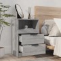 Mesita de noche madera contrachapada gris Sonoma de vidaXL, Mesitas de noche - Ref: Foro24-817041, Precio: 70,59 €, Descuento: %