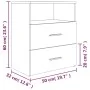 Sonoma gray bedside table 50x32x60 cm by vidaXL, Nightstands - Ref: Foro24-815860, Price: 64,87 €, Discount: %