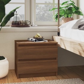 Mesita noche madera contrachapada roble marrón 50x39x43,5 cm de vidaXL, Mesitas de noche - Ref: Foro24-815826, Precio: 50,47 ...