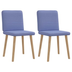 Sillas de comedor 2 uds tela azul jeans en Sillas de comedor | Comprar online en Foru.es