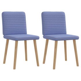 Sillas de comedor 2 uds tela azul jeans en Sillas de comedor | Comprar online en Foru.es