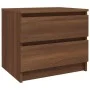 Mesita noche madera contrachapada roble marrón 50x39x43,5 cm de vidaXL, Mesitas de noche - Ref: Foro24-815826, Precio: 49,71 ...