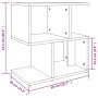 Mesita de noche madera contrachapada roble ahumado 50x30x51,5cm de vidaXL, Mesitas de noche - Ref: Foro24-815828, Precio: 30,...