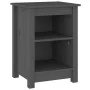 Mesitas de noche 2 uds madera maciza de pino gris 40x35x55 cm de vidaXL, Mesitas de noche - Ref: Foro24-820961, Precio: 95,60...