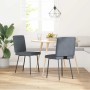 Sillas de comedor 2 unidades terciopelo gris oscuro en Sillas de comedor | Comprar online en Foru.es