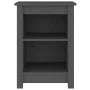 Mesitas de noche 2 uds madera maciza de pino gris 40x35x55 cm de vidaXL, Mesitas de noche - Ref: Foro24-820961, Precio: 95,60...
