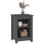 Mesitas de noche 2 uds madera maciza de pino gris 40x35x55 cm de vidaXL, Mesitas de noche - Ref: Foro24-820961, Precio: 96,84...