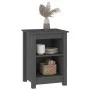 Mesitas de noche 2 uds madera maciza de pino gris 40x35x55 cm de vidaXL, Mesitas de noche - Ref: Foro24-820961, Precio: 95,60...