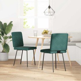 Sillas de comedor 2 unidades terciopelo verde oscuro en Sillas de comedor | Comprar online en Foru.es