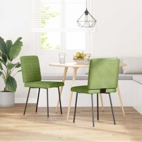 Sillas de comedor 2 unidades terciopelo verde claro en Sillas de comedor | Comprar online en Foru.es