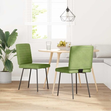Sillas de comedor 2 unidades terciopelo verde claro en Sillas de comedor | Comprar online en Foru.es