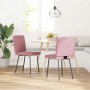 Sillas de comedor 2 unidades terciopelo rosa en Sillas de comedor | Comprar online en Foru.es