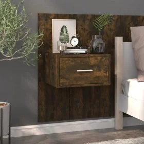 Mesita de noche de pared roble ahumado de vidaXL, Mesitas de noche - Ref: Foro24-816952, Precio: 28,17 €, Descuento: %