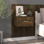 Mesita de noche de pared roble ahumado de vidaXL, Mesitas de noche - Ref: Foro24-816952, Precio: 28,41 €, Descuento: %