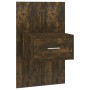 Mesita de noche de pared roble ahumado de vidaXL, Mesitas de noche - Ref: Foro24-816952, Precio: 28,41 €, Descuento: %