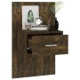 Mesita de noche de pared roble ahumado de vidaXL, Mesitas de noche - Ref: Foro24-816952, Precio: 28,41 €, Descuento: %