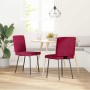 Sillas de comedor 2 unidades terciopelo rojo tinto en Sillas de comedor | Comprar online en Foru.es