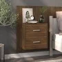 Oak brown wall bedside table by vidaXL, Nightstands - Ref: Foro24-816962, Price: 35,54 €, Discount: %