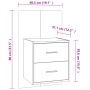 Mesita de noche de pared marrón roble de vidaXL, Mesitas de noche - Ref: Foro24-816962, Precio: 35,54 €, Descuento: %