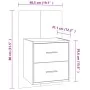 Oak brown wall bedside table by vidaXL, Nightstands - Ref: Foro24-816962, Price: 35,54 €, Discount: %