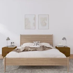 Mesitas de noche 2 uds madera de pino marrón miel 40x34x35 cm de vidaXL, Mesitas de noche - Ref: Foro24-818292, Precio: 63,78...
