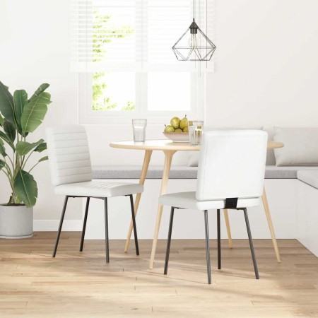 Sillas de comedor 2 unidades cuero sintético blanco en Sillas de comedor | Comprar online en Foru.es